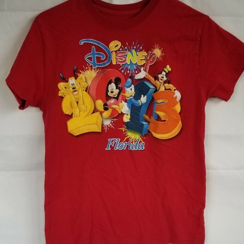 Disney Florida Mickey Donald Pluto Goofy T-Shirt M